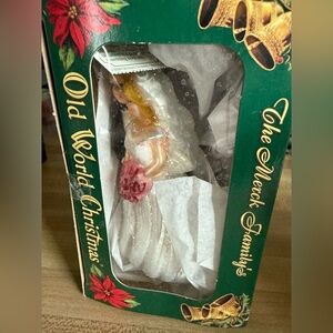Old World Christmas Bride Ornament - White and Gold